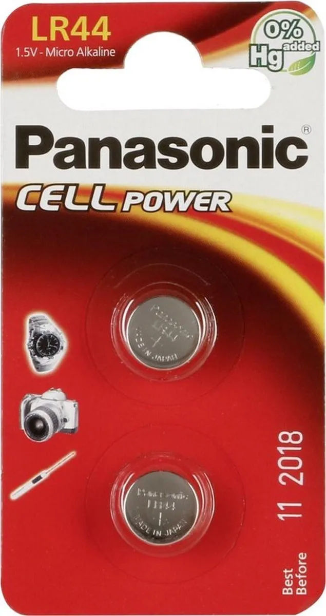 Panasonic LR-44 Knoopcel - 2 Stuks