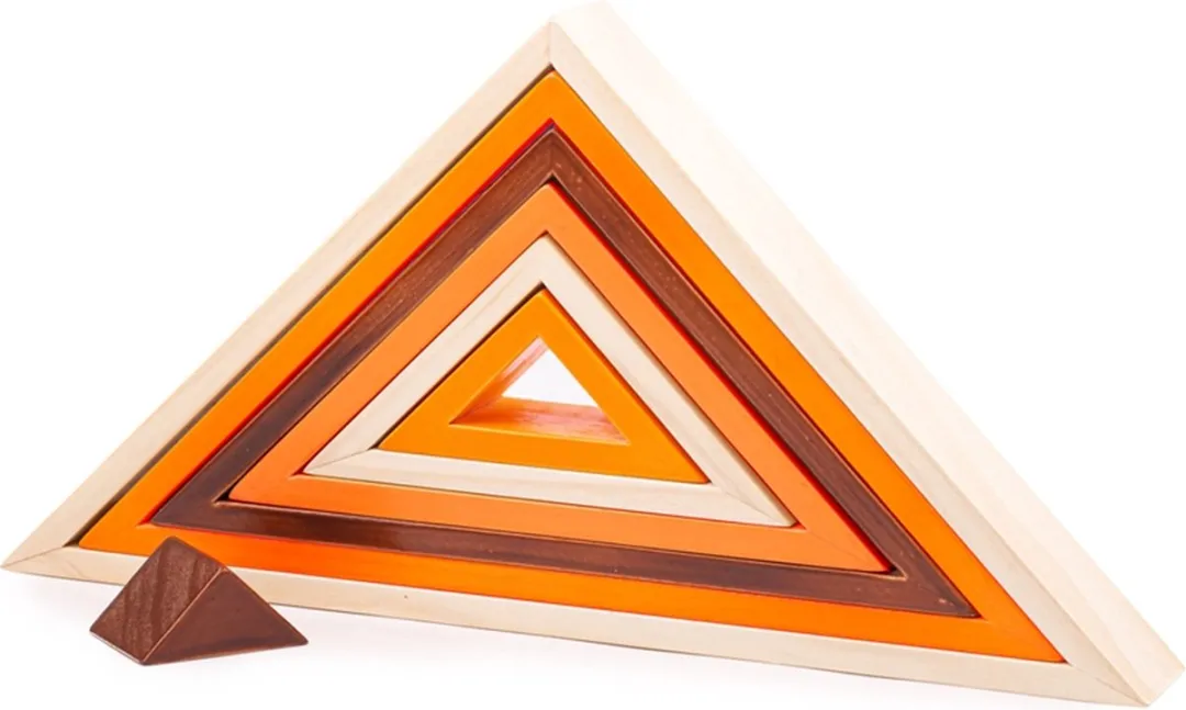 BIGJIGS Houten Stapelhoeken Multicolor