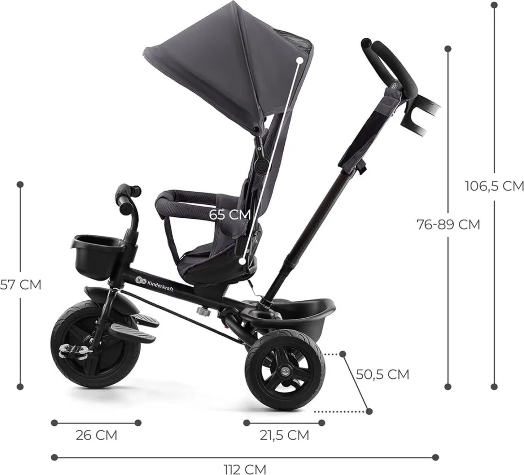 KinderKraft Driewieler Grijs