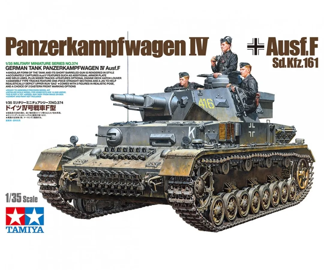 Tamiya 35374 Panzerkampfwagen IV F L24/75mm Modelbouwpakket