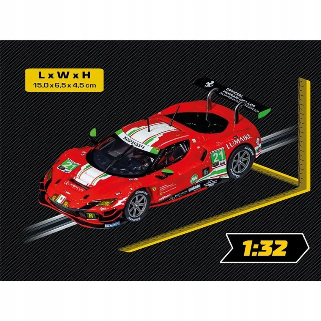 Carrera Evolution Ferrari 296 GT3 'AF Corse No.21' 1:32 - Rood