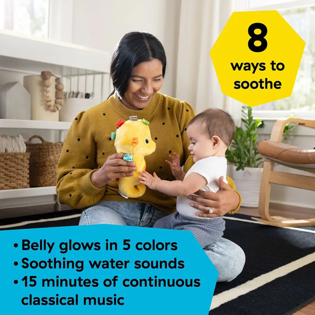 Baby Einstein knuffel zeepaardje pluche soother geel - baby speelgoed.