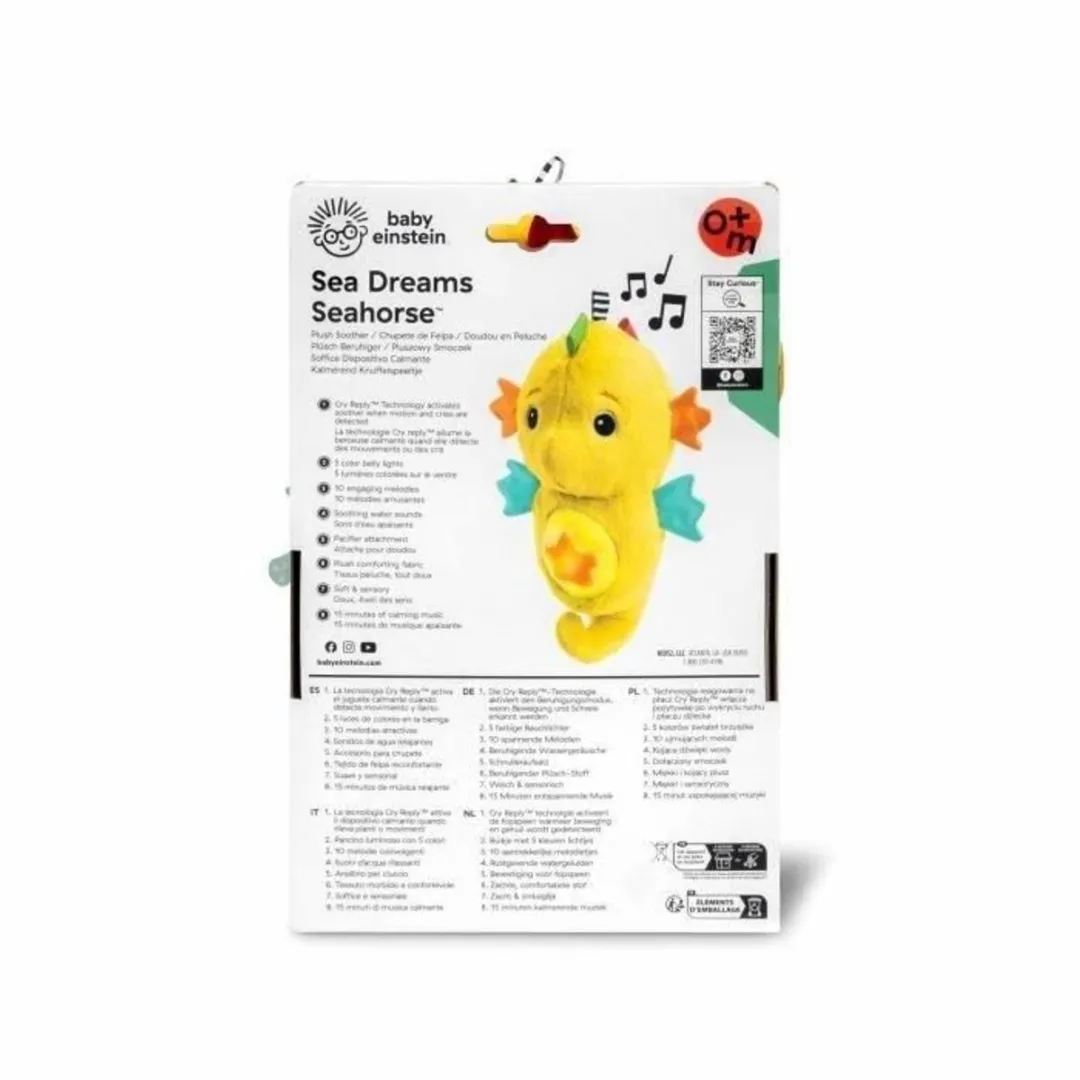 Baby Einstein knuffel zeepaardje pluche soother geel - baby speelgoed.