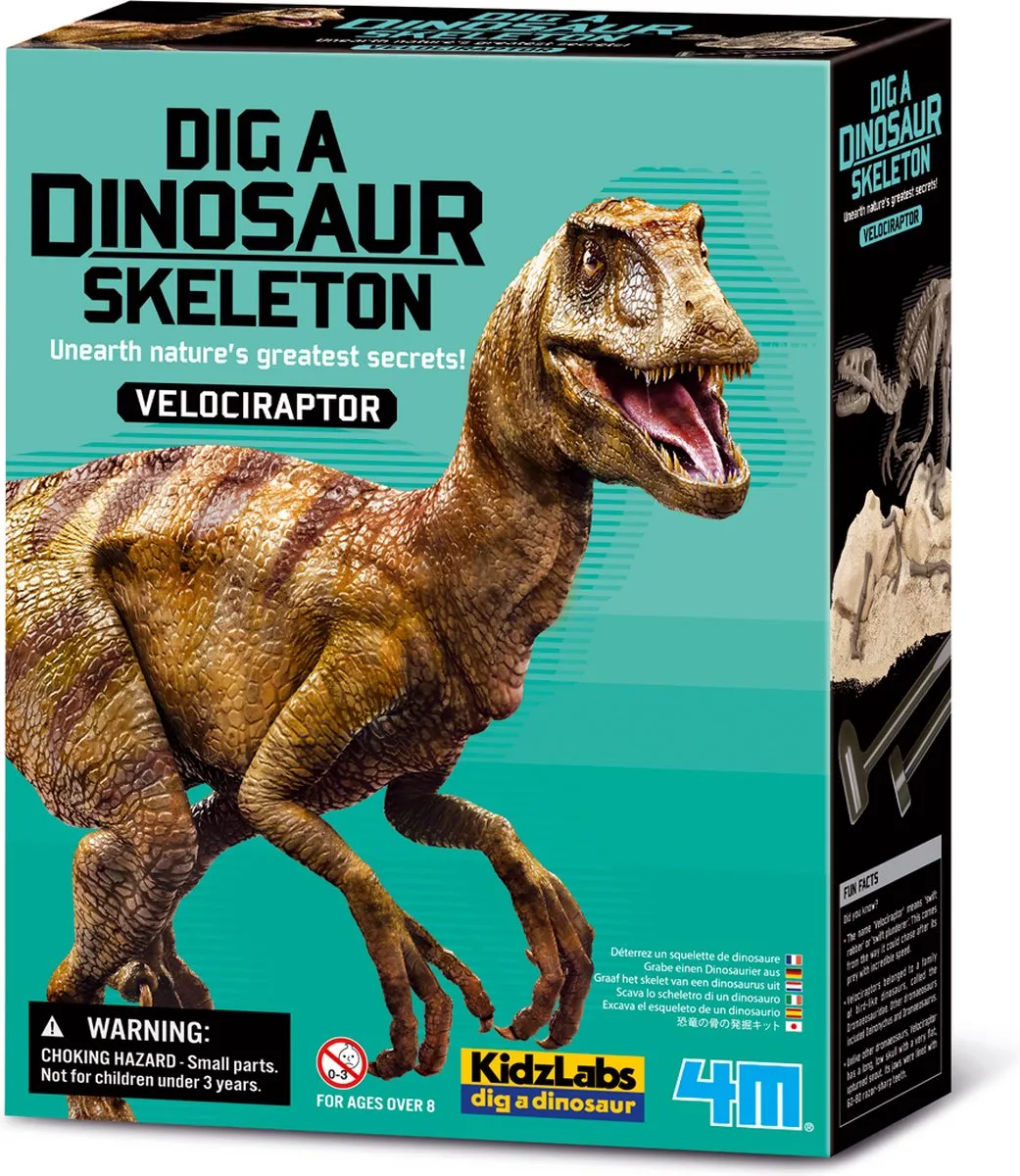 4M Kidzlabs Graaf je Dinosaurus op - Velociraptor