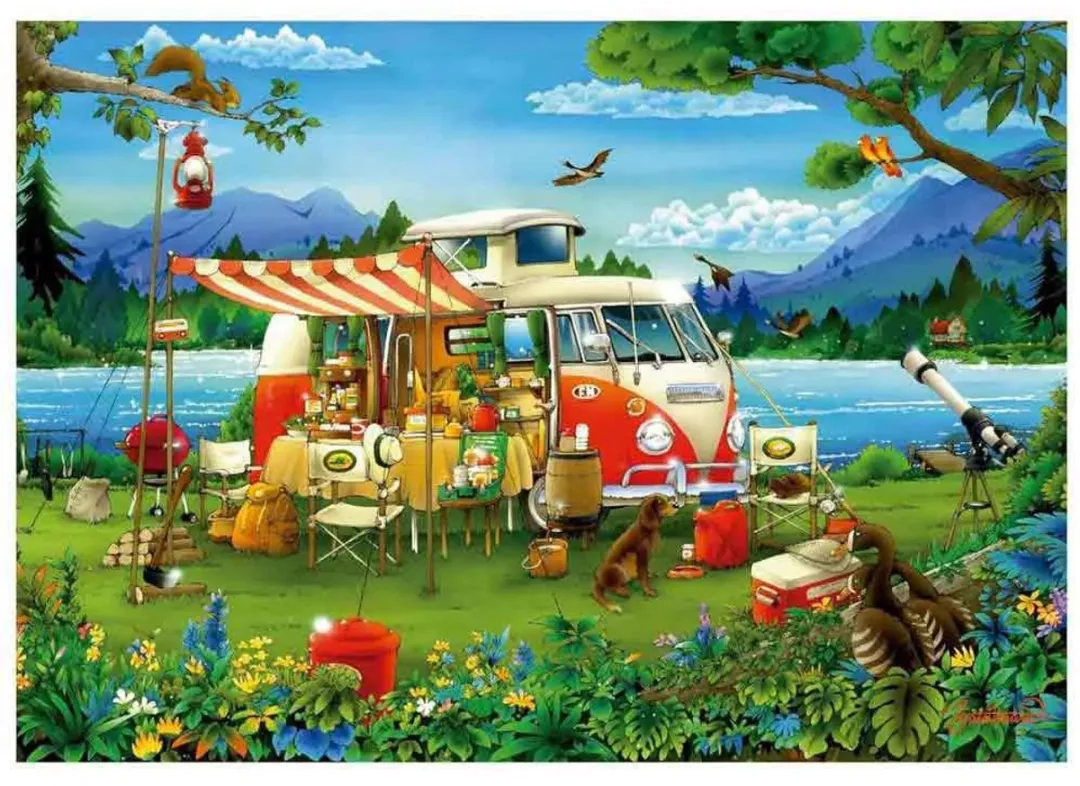 Educa Vakantie op het Platte Land Puzzel 1000 Stuks - Multicolor