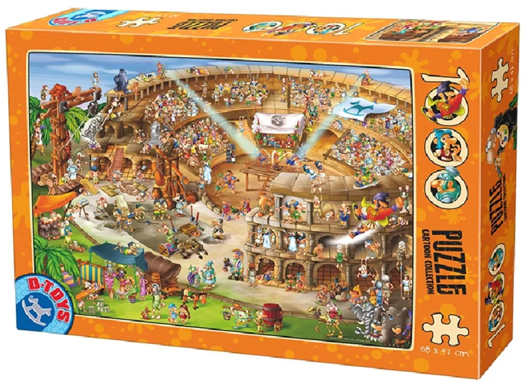 D-Toys Cartoon Collection Kolosseum Puzzel 1000 Stuks - Multicolor