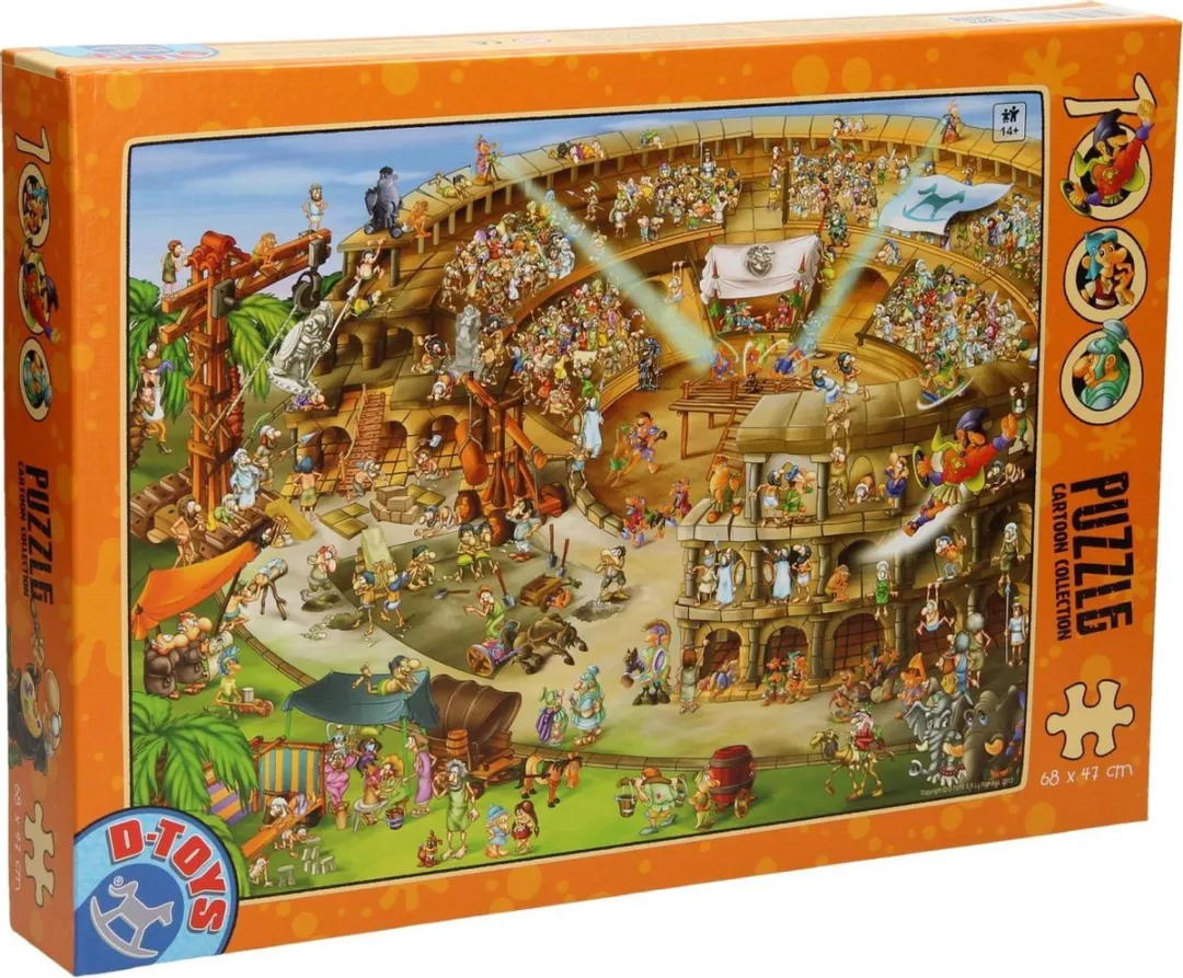 D-Toys Cartoon Collection Kolosseum Puzzel 1000 Stuks - Multicolor