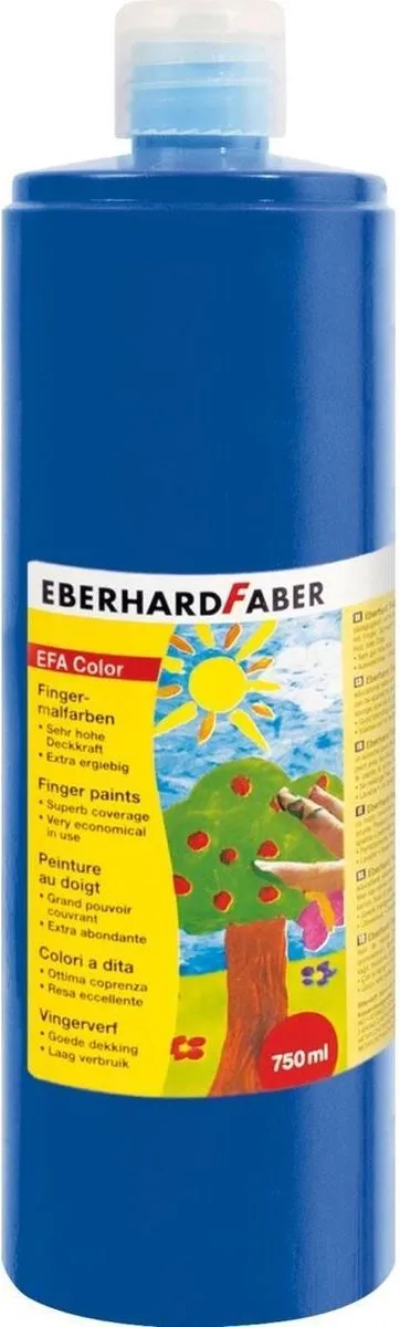 Eberhard Faber EFAColor Vingerverf Blauw 750ml