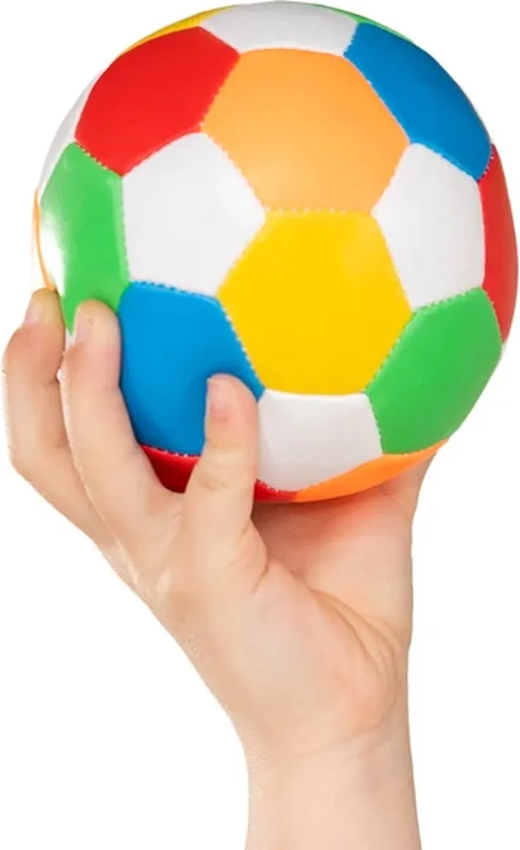 Angel Toys Softbal 15cm - Wit/Groen/Geel/Rood/Geel