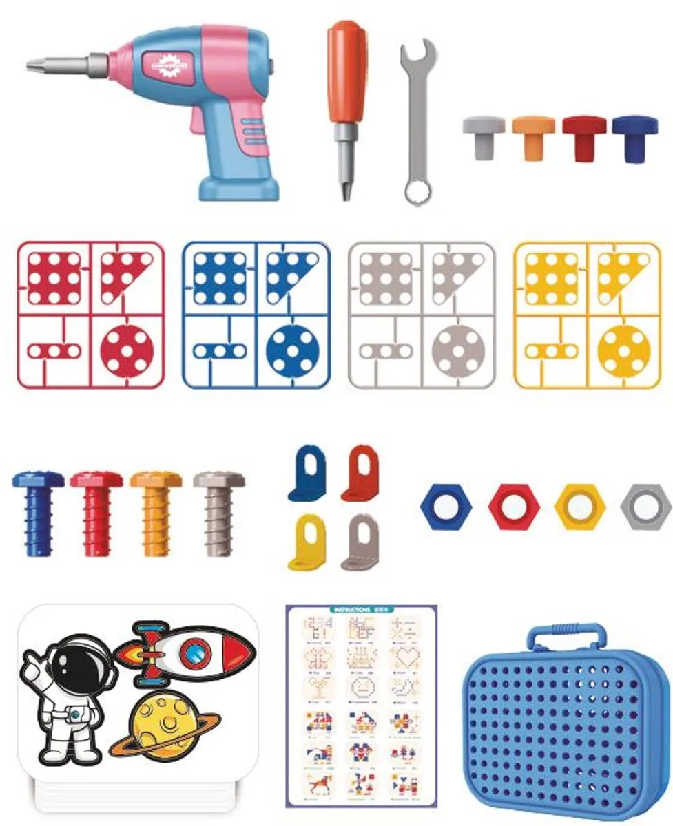 Eddy Toys Bouwdoos Ruimte Constructieset 228 Stuks - Meerkleurig