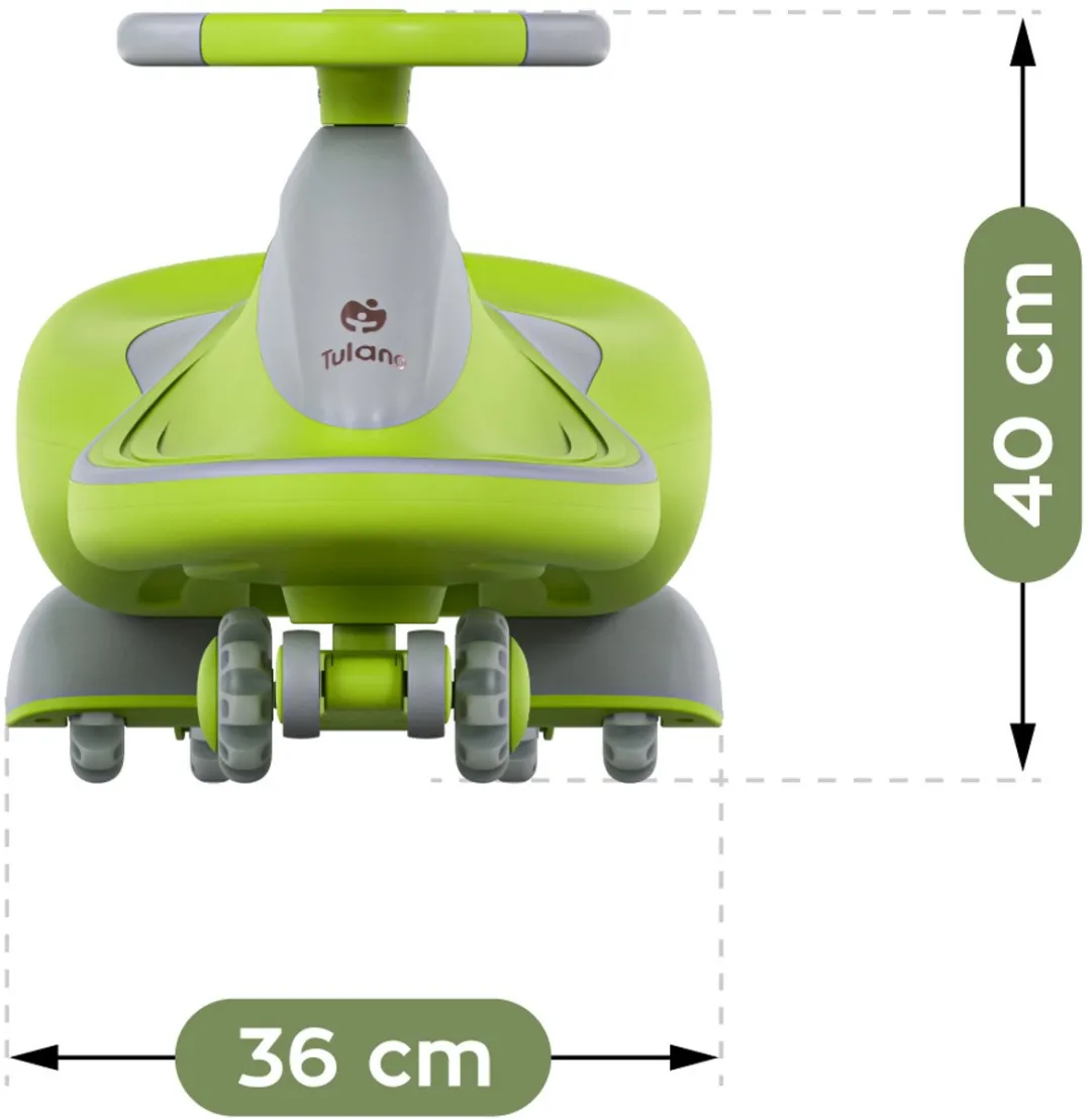 Tulano Wiggle Car Focus 55 Loopauto - Groen - afbeelding 6 van 6