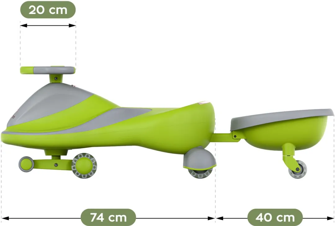 Tulano Wiggle Car Focus 55 Loopauto - Groen