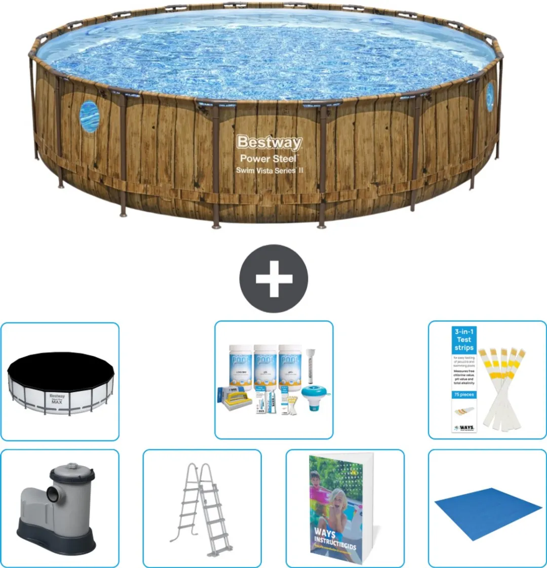 Bestway Power Steel Swim Vista Zwembad 549cm
