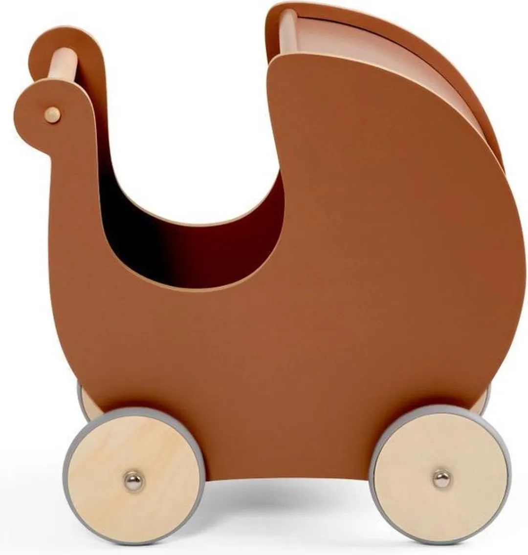Sebra houten poppenwagen - dark amber