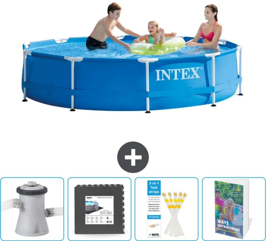 Intex 28202GN-Blauw Rond Frame Zwembad 305x76cm