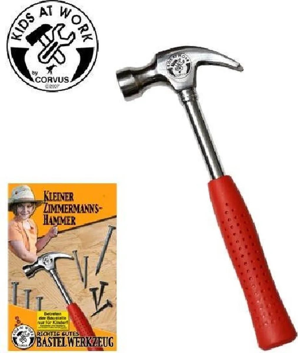 Kids at Work Klauwhamer - Kleine kinder hamer voor huttenbouwen