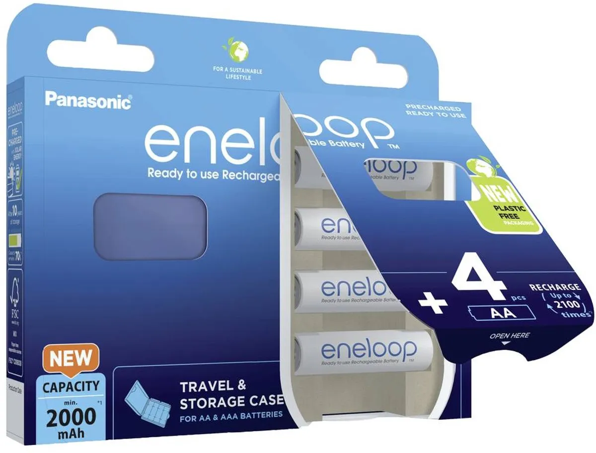 Panasonic Eneloop AA Oplaadbare Batterijen 2000mAh - 4x2 Stuks