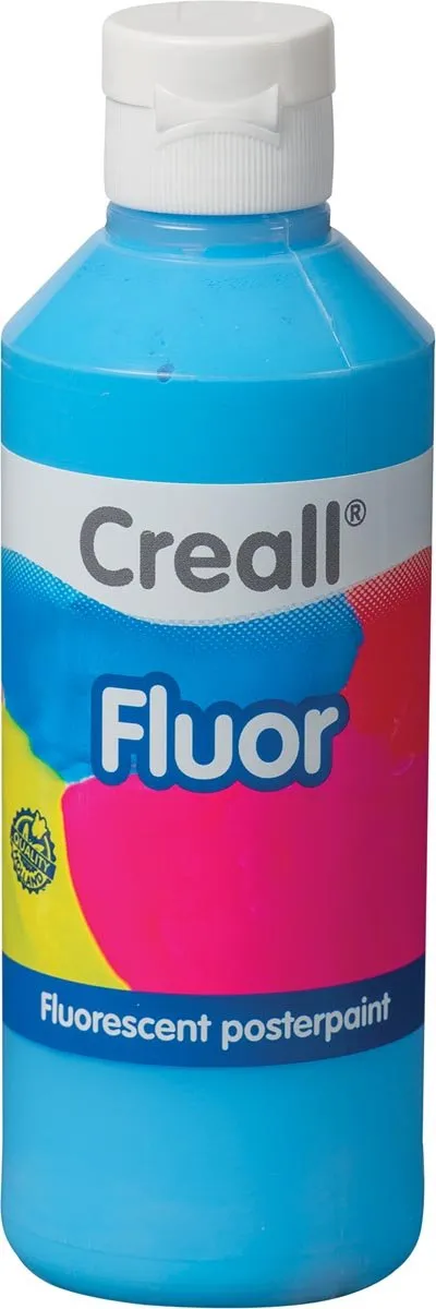 Plakkaatverf Creall fluor 07 blauw 250 ml