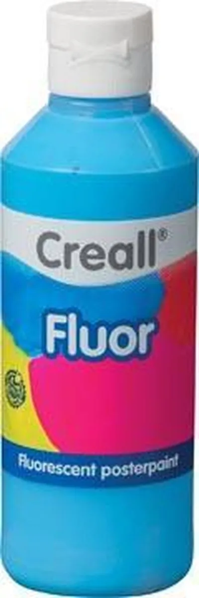 Plakkaatverf Creall fluor 07 blauw 250 ml