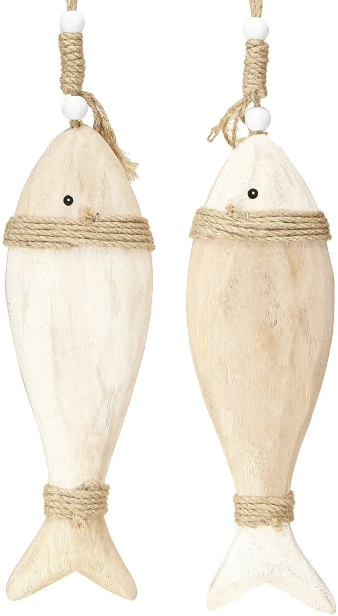 Kaemingk Houten Vis Decoratie Paulownia