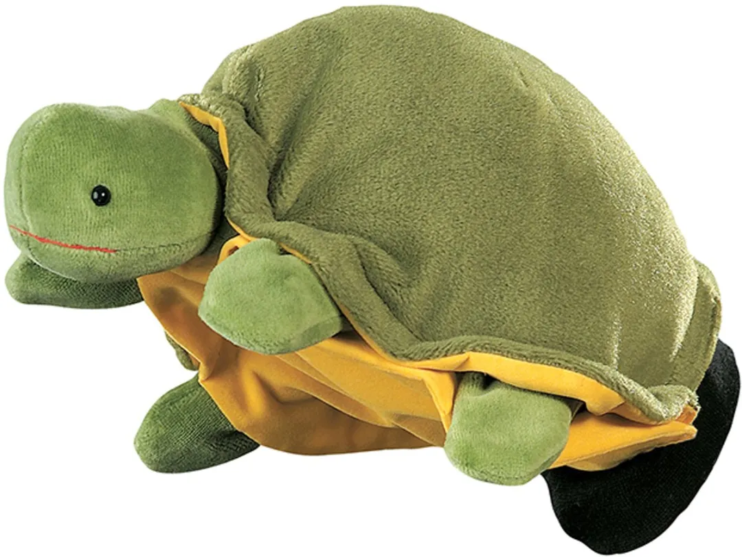 Beleduc Schildpad Speelhandschoen Handpop - Groen