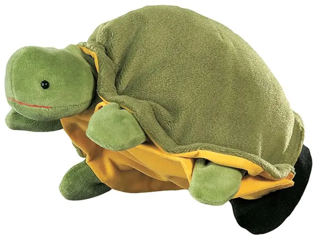 Beleduc Schildpad Speelhandschoen Handpop - Groen