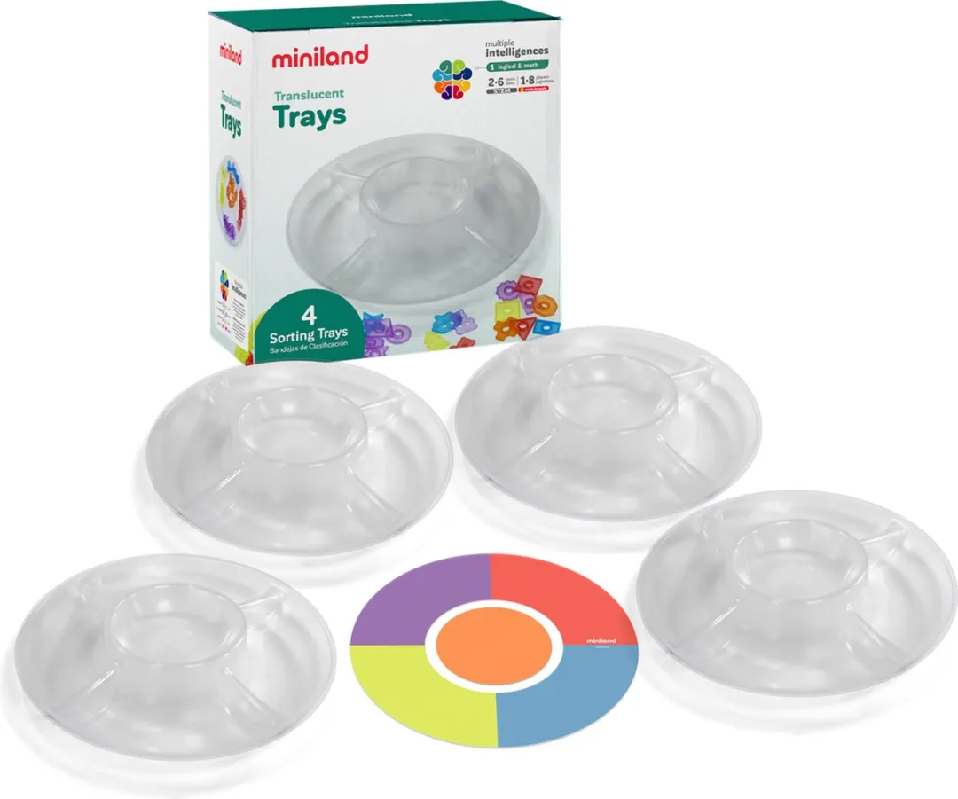 Miniland Lightpad Doorzichtig Speelgoed - Sorteer Schalen 4 Stuks