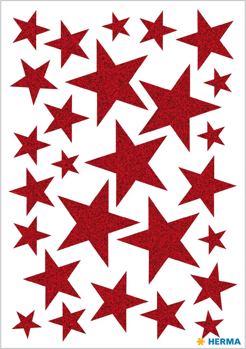 Herma Folie Stickers Rood Permanent - 27 Stuks