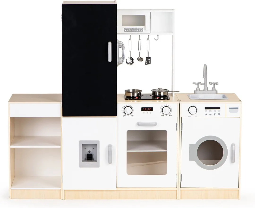 ECOTOYS Kinderkeuken Hout Wit 127x29,5x106cm
