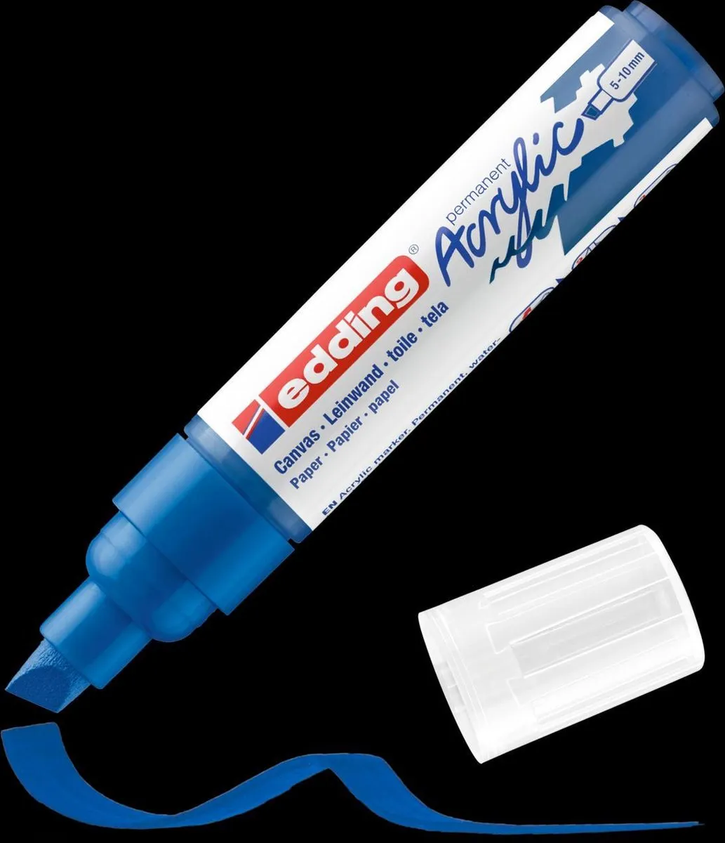 edding 5000 acrylmarker breed - 903 gentiaanblauw