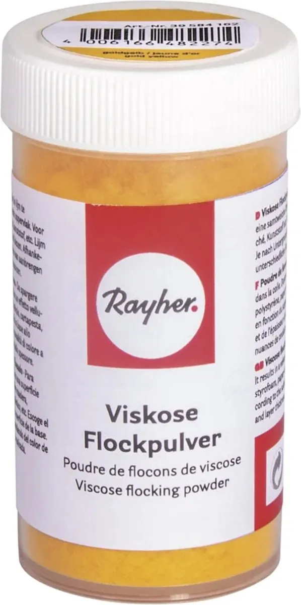 Viskosevlokpoeder met sprinklerinzet, 8 g - Geel
