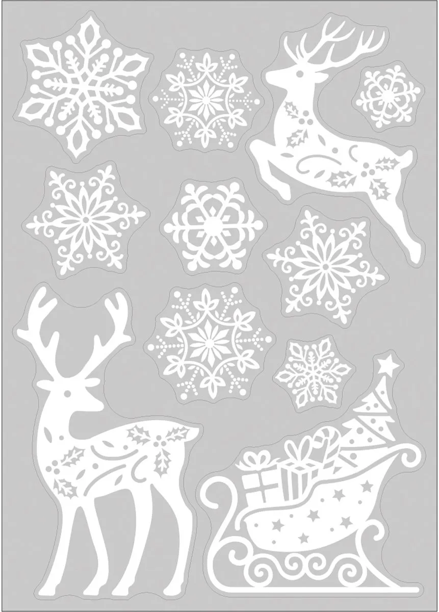 Anna's Collection Kerst Raamstickers Rendier
