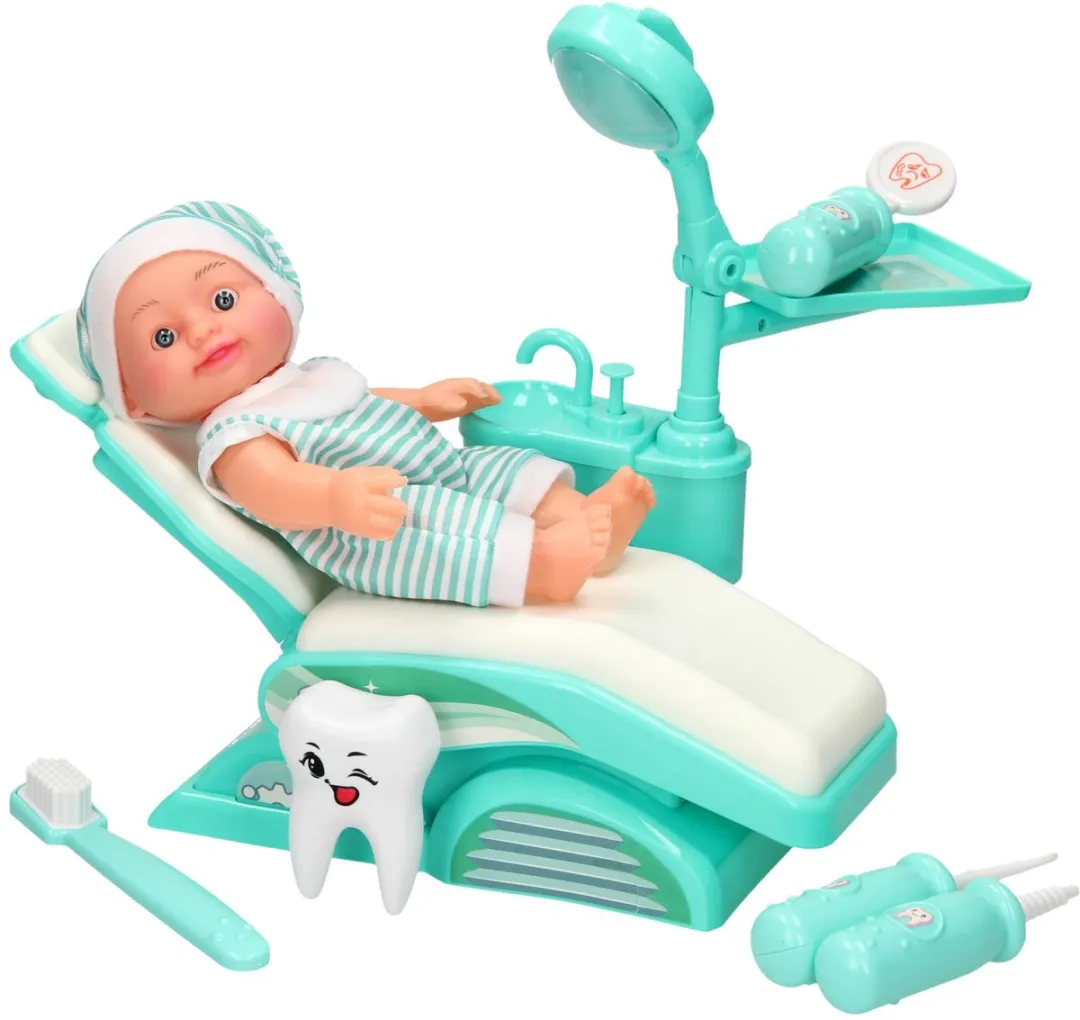 Johntoy Tandarts speelset - Met pop en stoel - Inclusief gereedschap