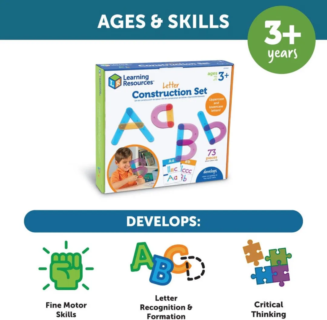 Learning Resources Alfabet Bouwset - 73 Stukken - Multicolor