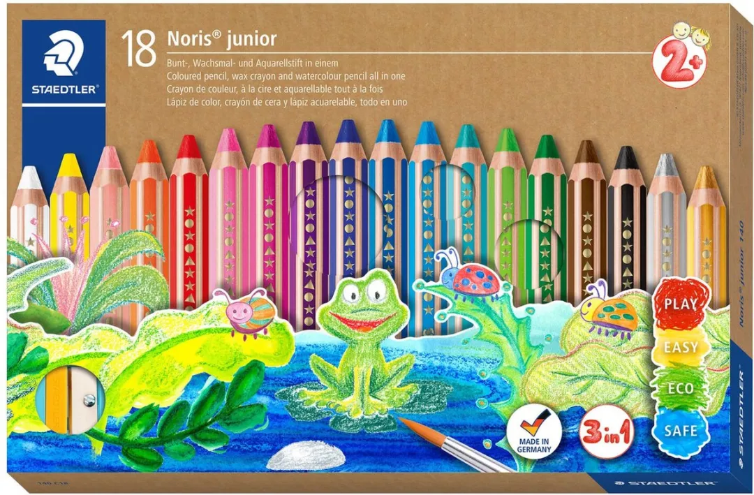 STAEDTLER Noris Junior -  3-in-1 kleurpotlood - set 18 st