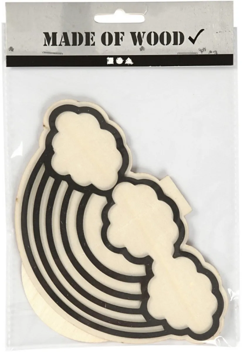 Creativ Company Houten Regenboogfiguur 10,5cm - Blank