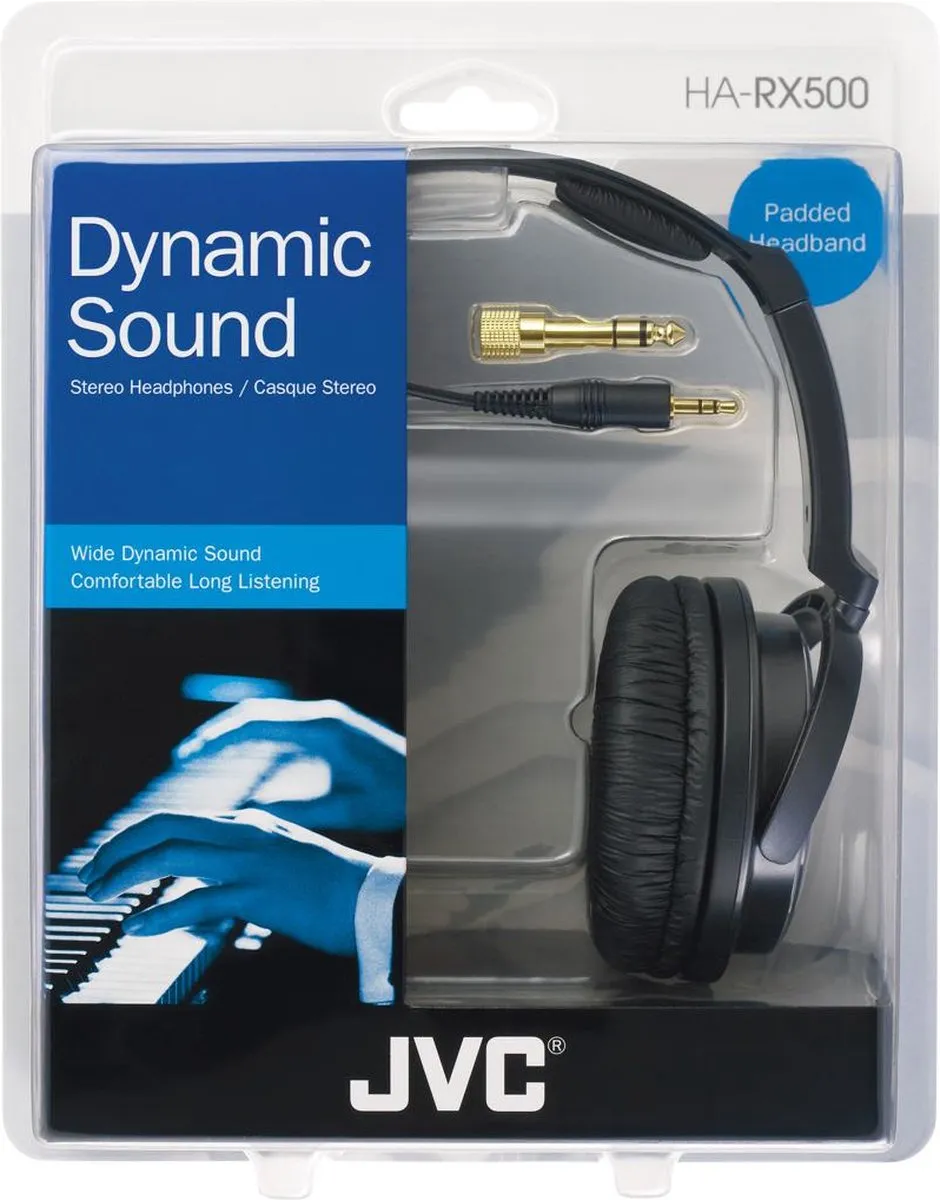 JVC HA-RX500-E Over-Ear Hoofdtelefoon - Zwart - afbeelding 6 van 6