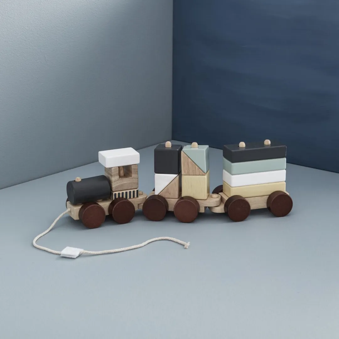 Kids Concept Trein met Blokken 1000140 - Multicolor