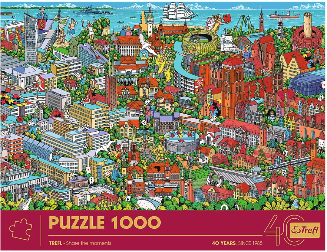 Trefl Legpuzzel 1000 Stuks Jubileusz Tri-City - Multicolor