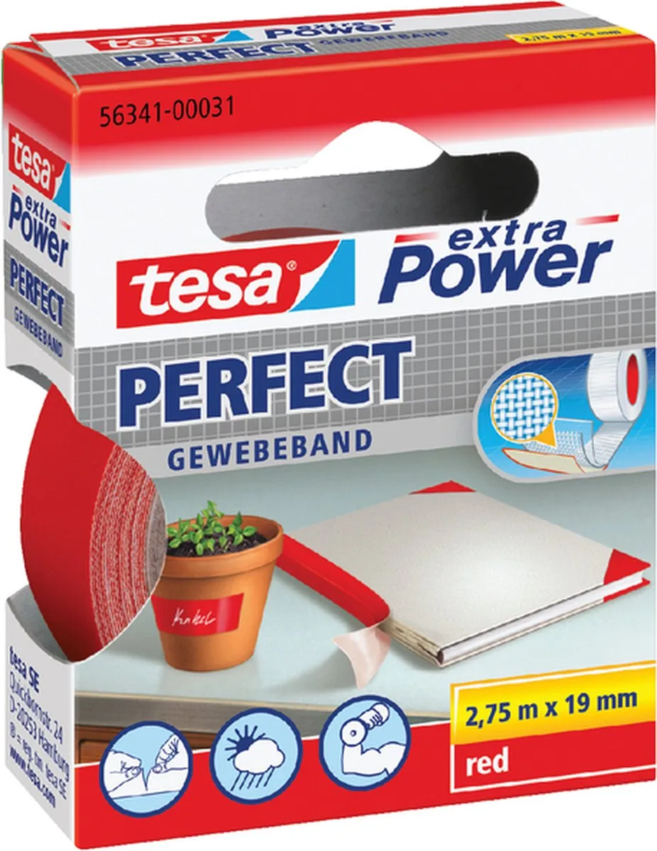 Tesa Plakband Textiel 19mmx2.75m