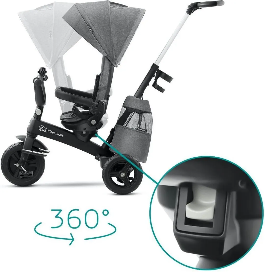 KinderKraft EASYTWIST Driewieler - Grijs - afbeelding 6 van 6