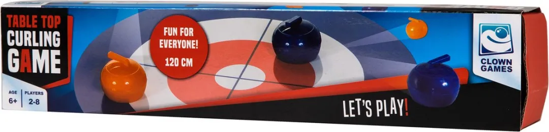 Clown Games Tafel Curling Spel 120cm - 11 Onderdelen - Kleurenmix