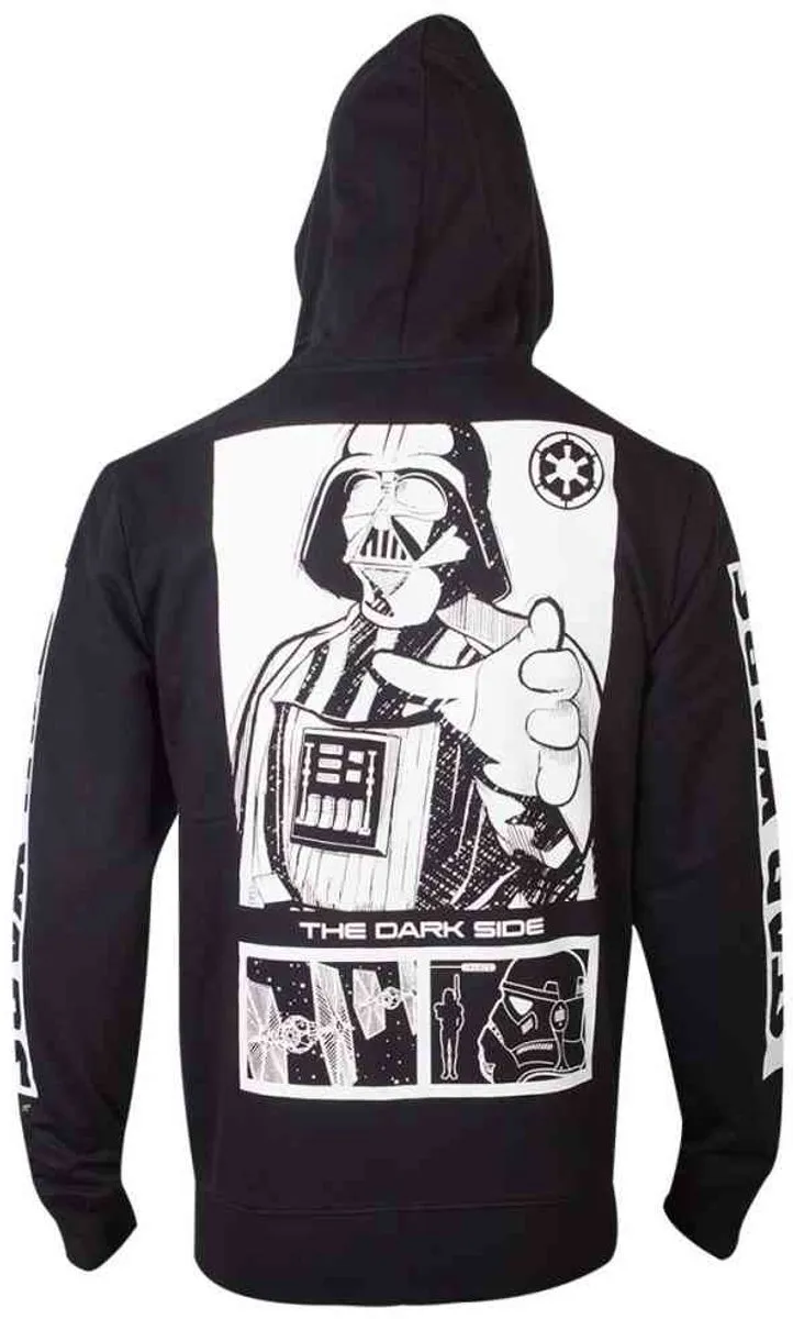 Star Wars Darth Vader Hoodie Vest - Zwart/Wit - afbeelding 6 van 6