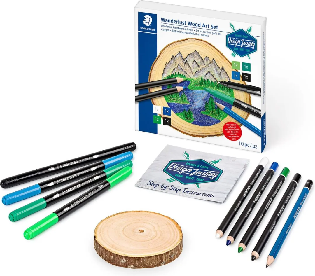 STAEDTLER Wanderlust Wood Art Set - 10-delig - Multicolor