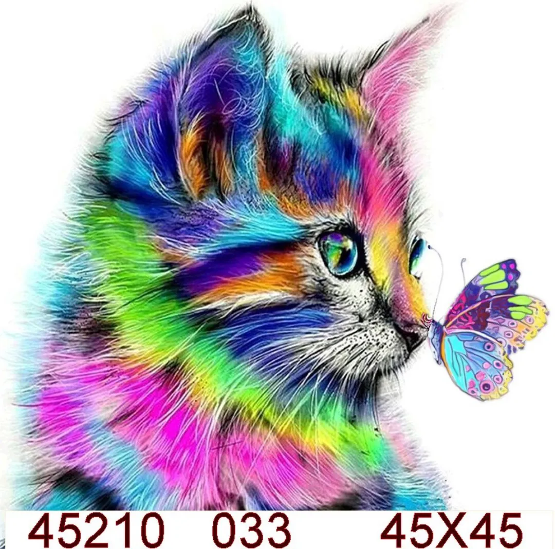 VDTOYS Diamond Painting VDTV033 - 45x45cm - Fluocat