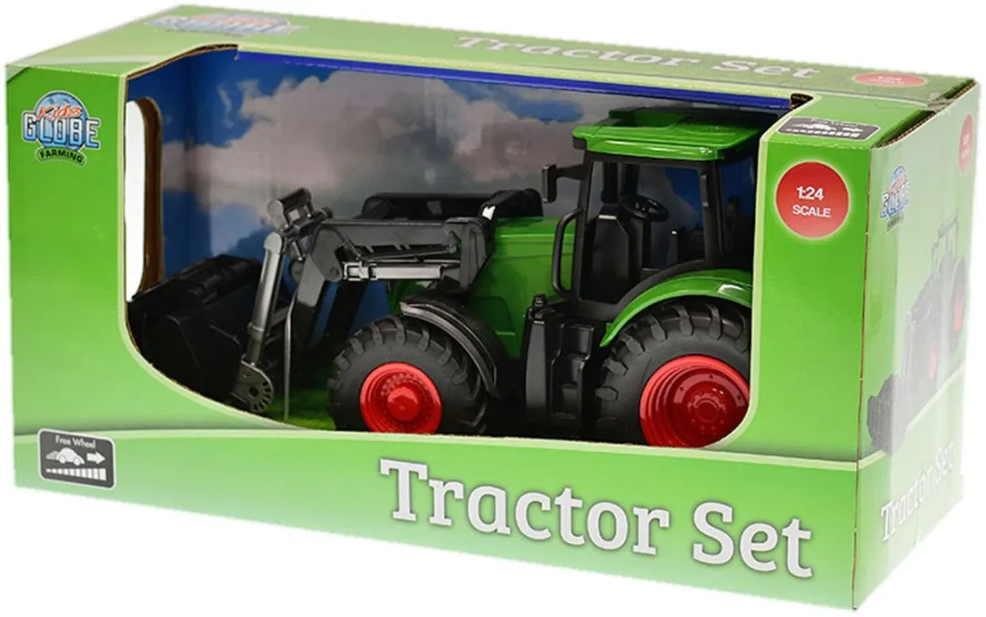 Kids Globe Tractor met Frontlader 540472 - Groen