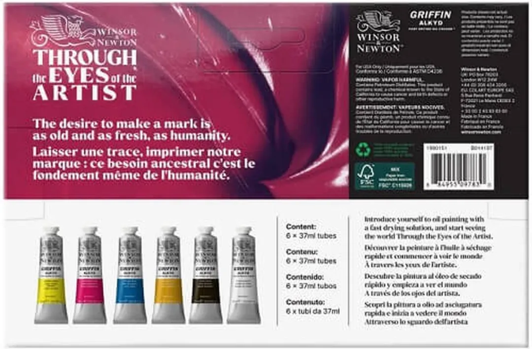 Winsor & Newton Griffin Oil Beginners Set - 6 Kleuren 37ml