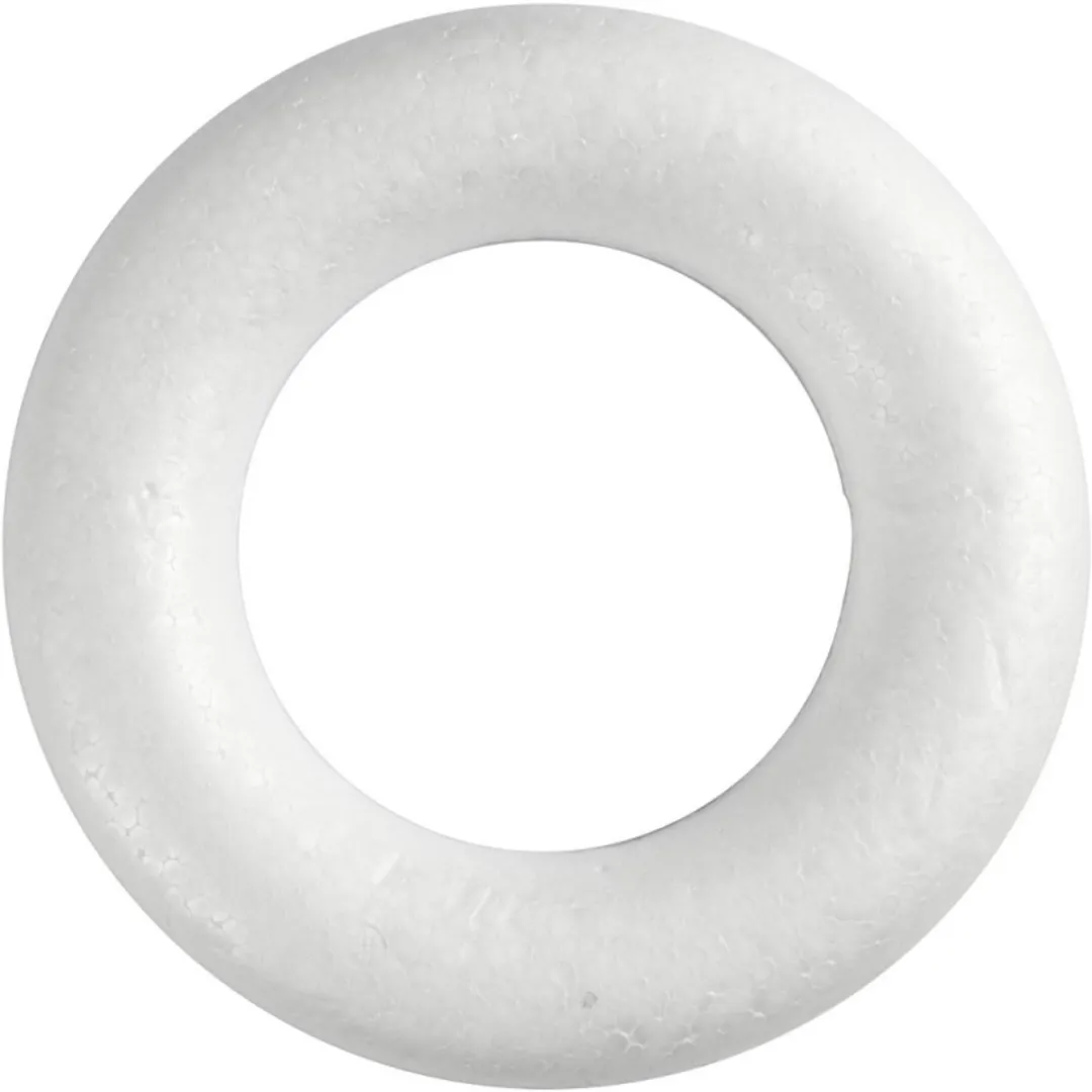 Creativ Company Halve Styropor Ring 25cm - Wit