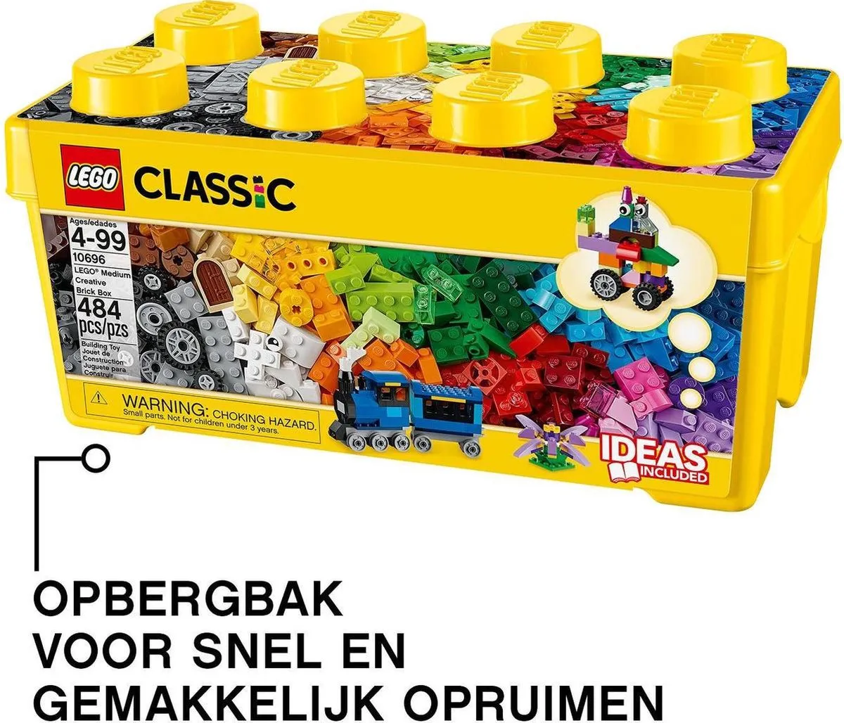 LEGO Classic Creatieve Medium Opbergdoos 10696 - 484 Stukken - Geel
