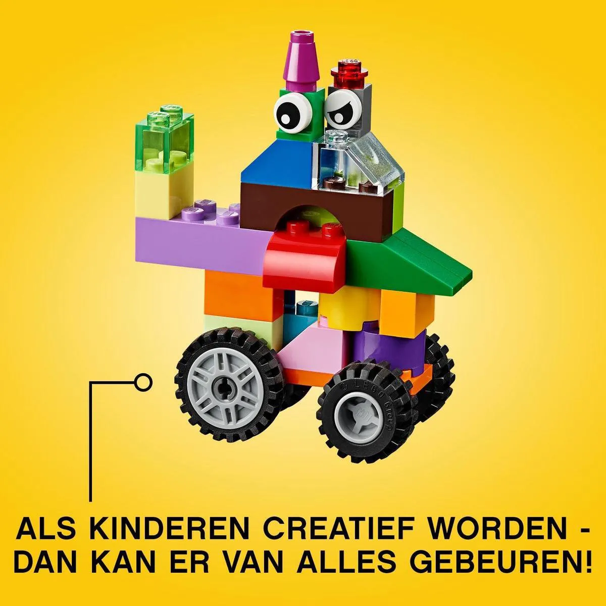 LEGO Classic Creatieve Medium Opbergdoos 10696 - 484 Stukken - Geel - afbeelding 6 van 6
